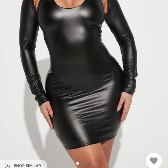 Faux leather dress - Picture 1 of 3